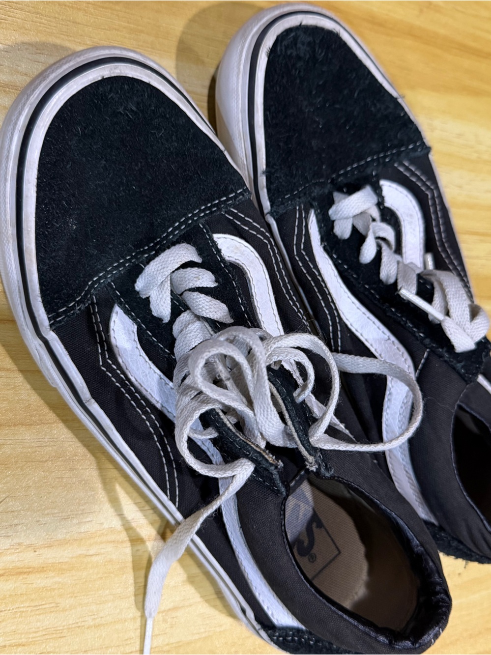 Vans Black and White Old Skool Low-Top Sneakers